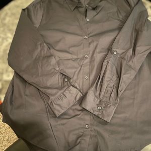 Womens black button down top! Has some stretch. 3/4 sleeves